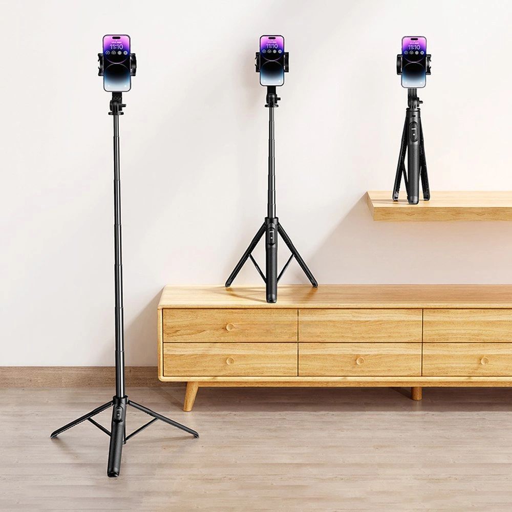 Halterung, Stab, Stativ mit Fernbedienung mit adapter 1/4", 1,6m, Ugreen LP586 Selfie Stick Tripod Bluetooth, Schwarz