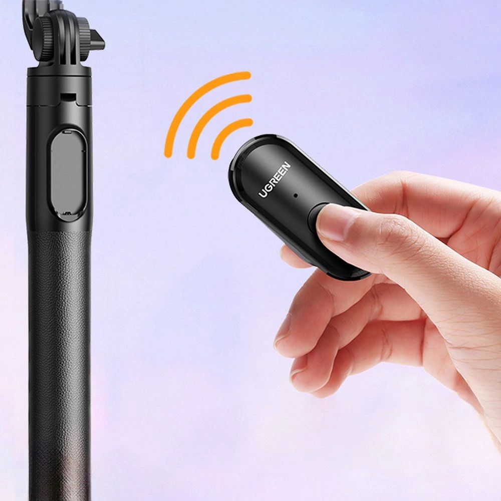 Halterung, Stab, Stativ mit Fernbedienung mit adapter 1/4", 1,6m, Ugreen LP586 Selfie Stick Tripod Bluetooth, Schwarz