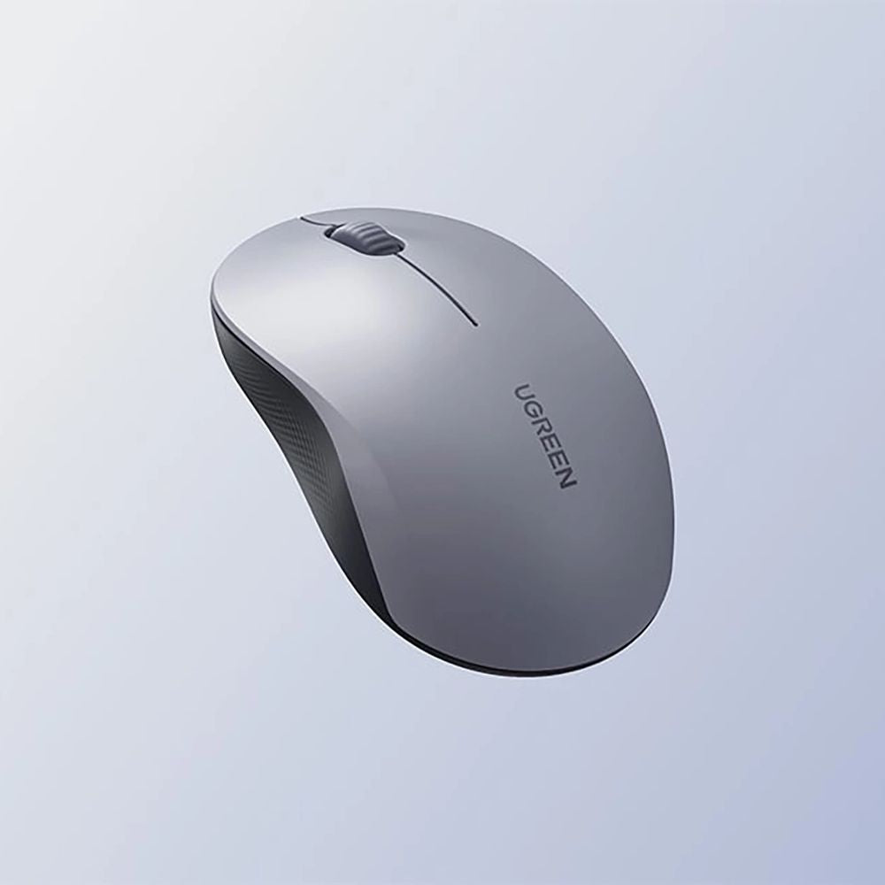 Kabellose Maus, Bluetooth 5.4, 2.4 GHz USB-A, 4000 DPI, Ugreen M331, Grau