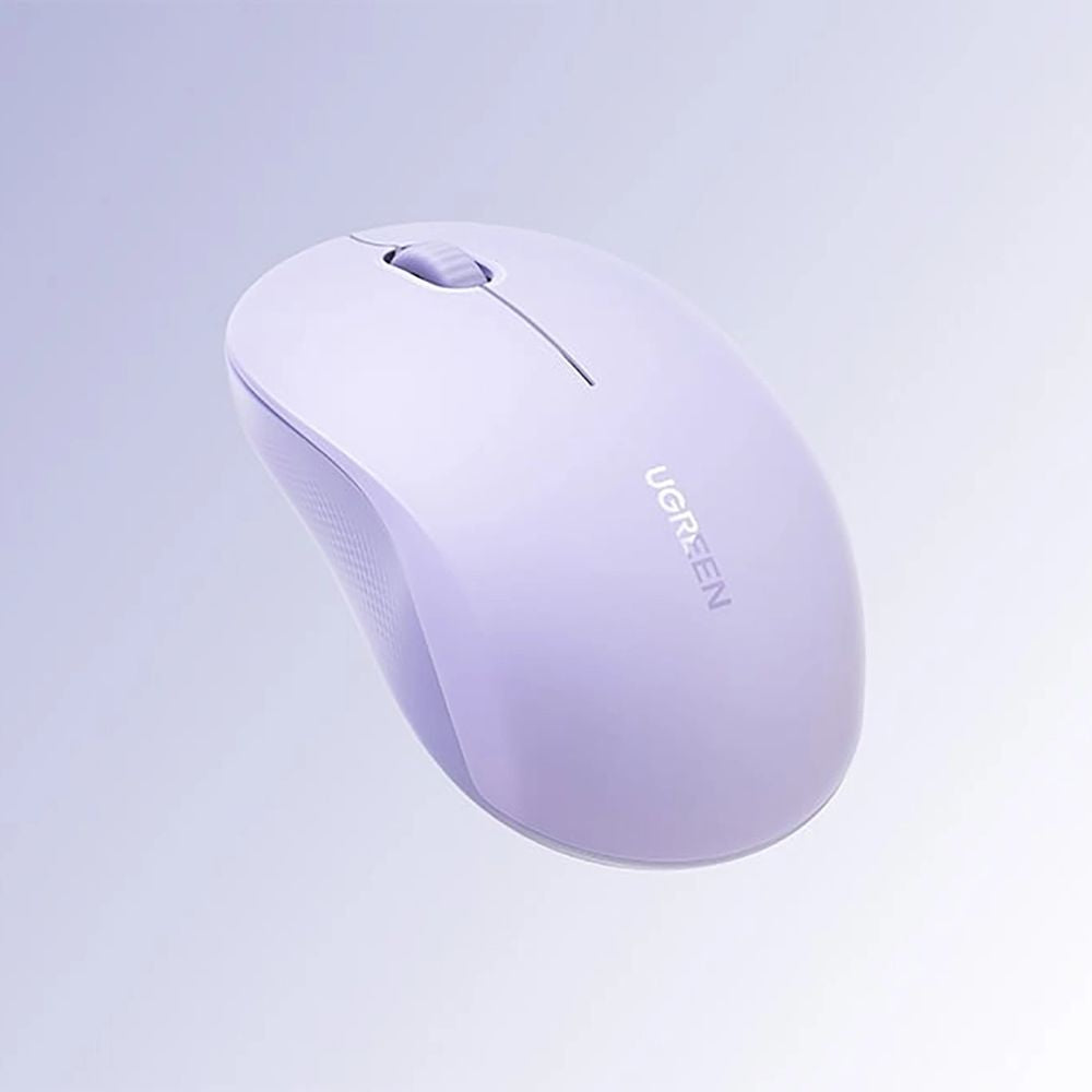Kabellose Maus, Bluetooth 5.4, 2.4 GHz USB-A, 4000 DPI, Ugreen M331, Violett