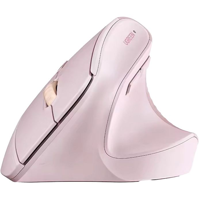 Ergonomische kabellose Maus, Ugreen M571, 2.4 GHz USB, Rosa