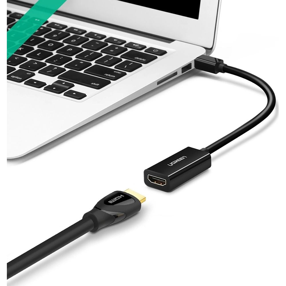 Adapter Mini DisplayPort Thunderbolt 2.0 (Stecker) zu HDMI (Buchse), 0,25 m, Ugreen MD112, Schwarz