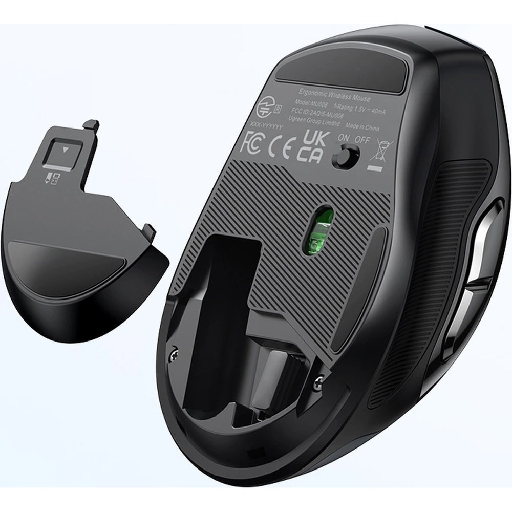 Kabellose Maus Ugreen MU006, 2.4 GHz USB-A, 4000 DPI, Schwarz