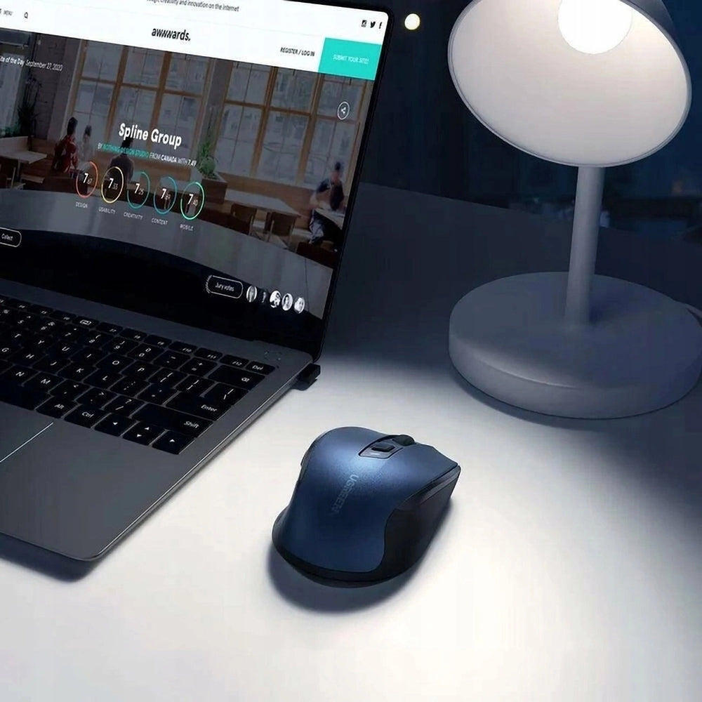 Kabellose Maus Ugreen MU006, 2.4 GHz USB-A, 4000 DPI, Blau
