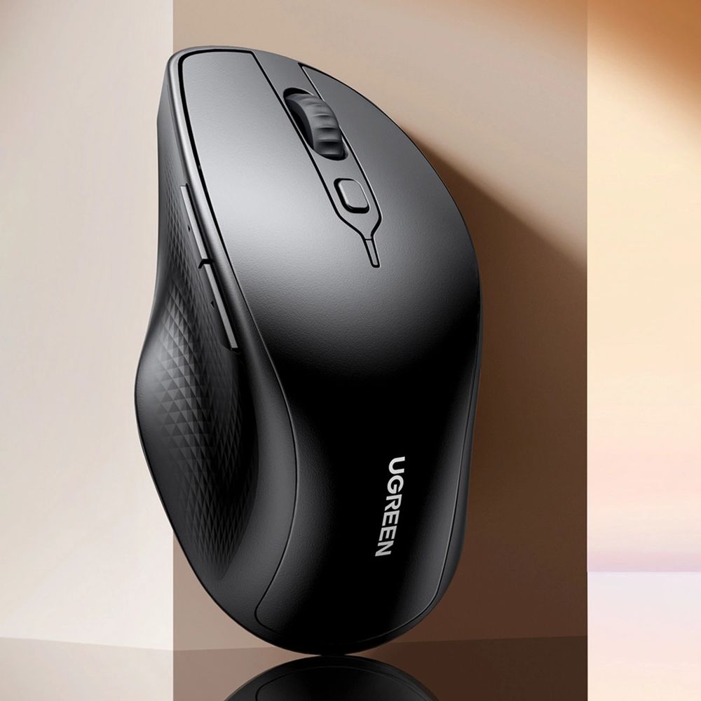 Kabellose ergonomische Maus, Ugreen MU101 Ergonomic Wireless Mouse, USB 2.4GHz, Bluetooth, Schwarz