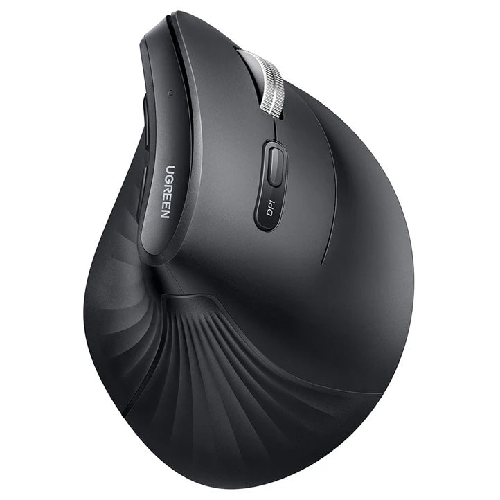 Ergonomische kabellose optische Maus, Ugreen MU008Smini, Bluetooth 5.0 und 2.4 GHz USB, Schwarz