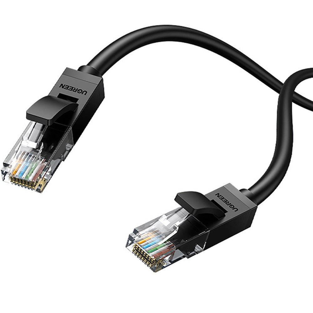 LAN Ethernet Netzwerkkabel RJ45 Cat 6 U/UTP, 1 Gbps, 25 m, Ugreen NW102, Schwarz