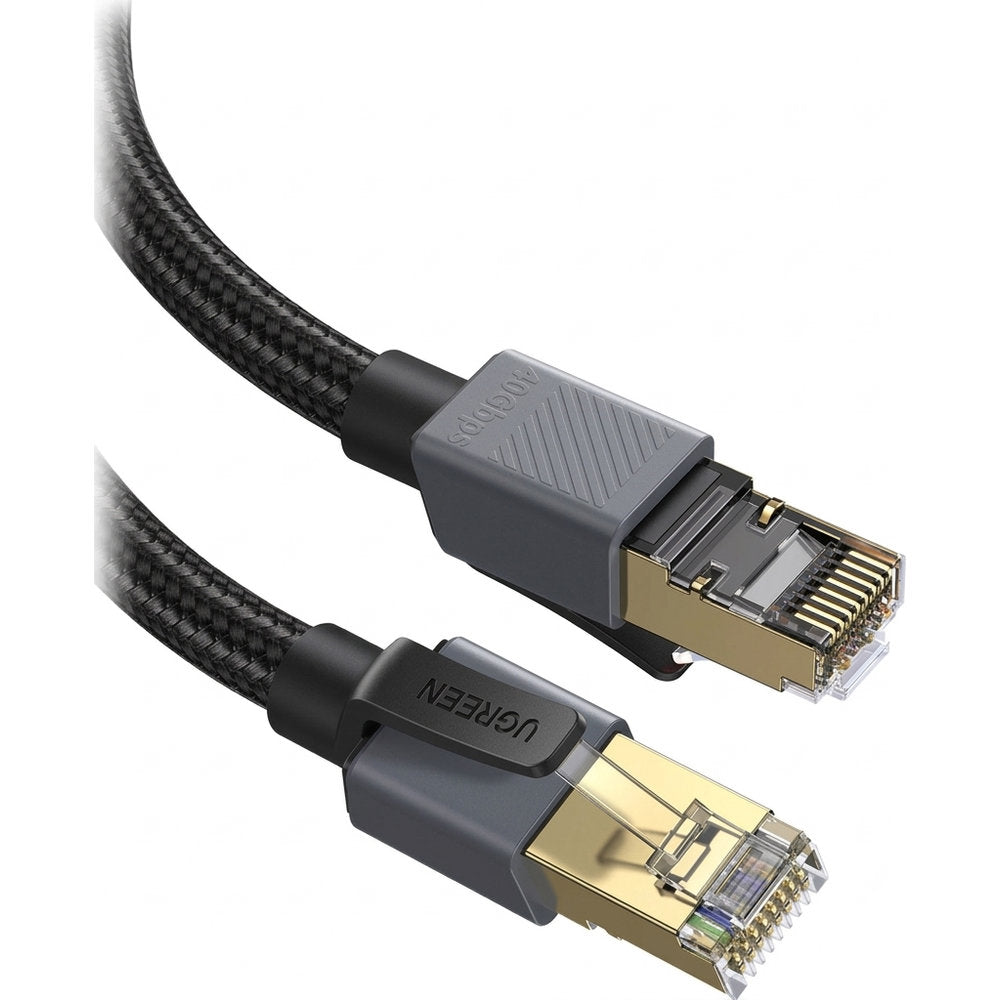 LAN Ethernet Netzwerkkabel RJ45 Cat 8 F/FTP, 40 Gbps, 5 m, Ugreen NW343, Schwarz