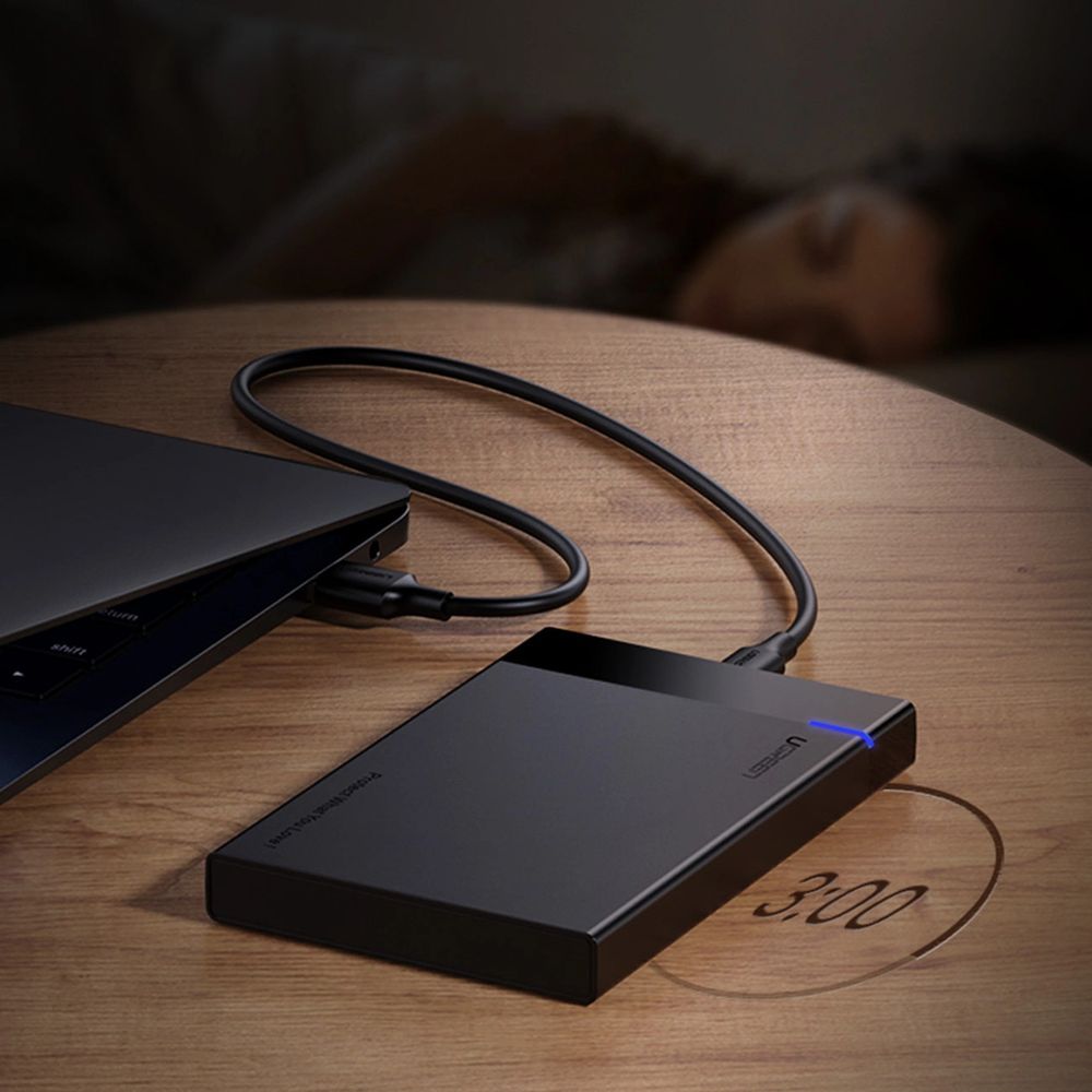 Ugreen 2,5'' USB-C 3.0 (5 GB/s) SSD / HDD-Gehäuse + 0,5 m Kabel, schwarz