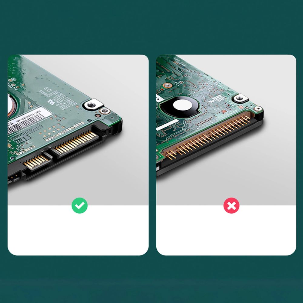 Ugreen 2,5'' USB-C 3.0 (5 GB/s) SSD / HDD-Gehäuse + 0,5 m Kabel, schwarz