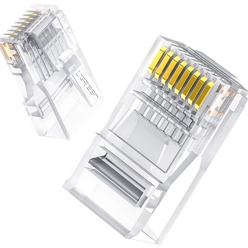 Stecker RJ45, Cat 6, Ugreen, 10 Stück, Transparent