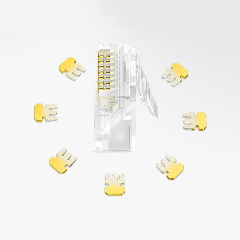Stecker RJ45, Cat 6, Ugreen, 10 Stück, Transparent