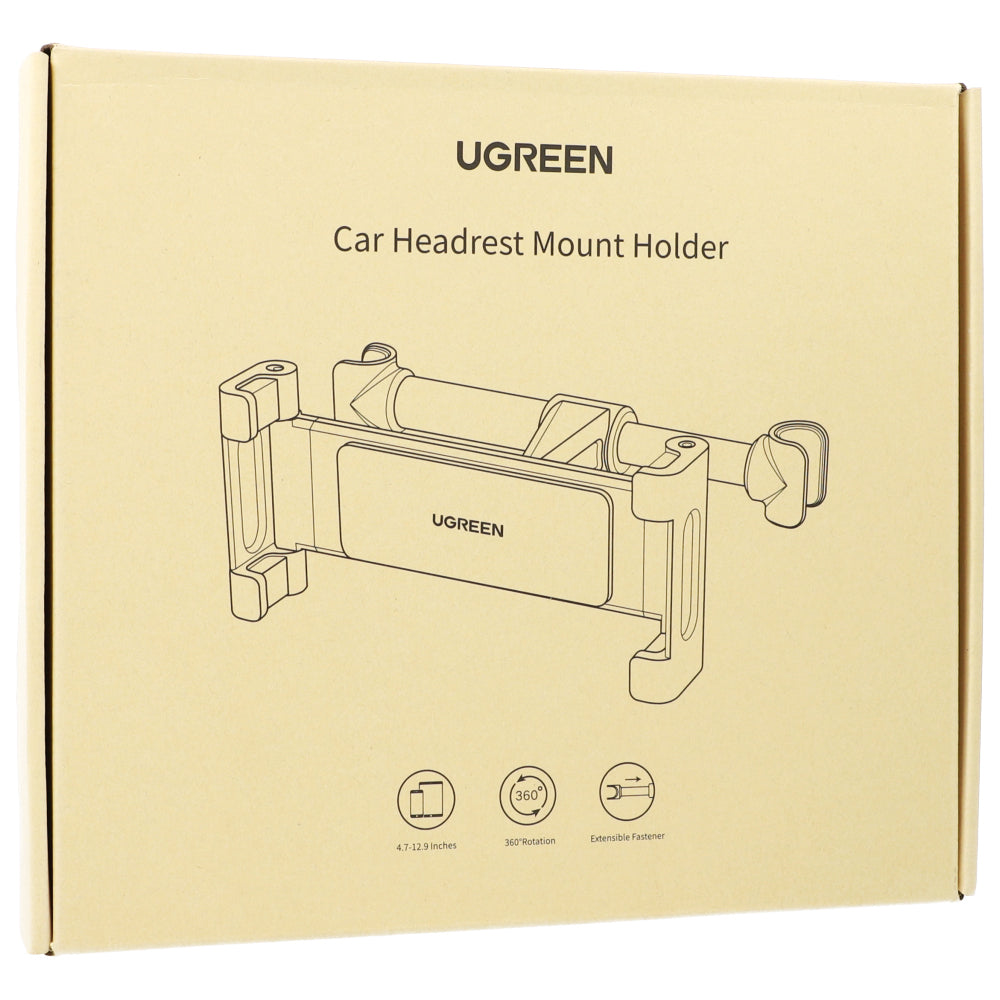 Auto-Kopfstützenhalter für Telefon und Tablet Ugreen LP160, Schwarz