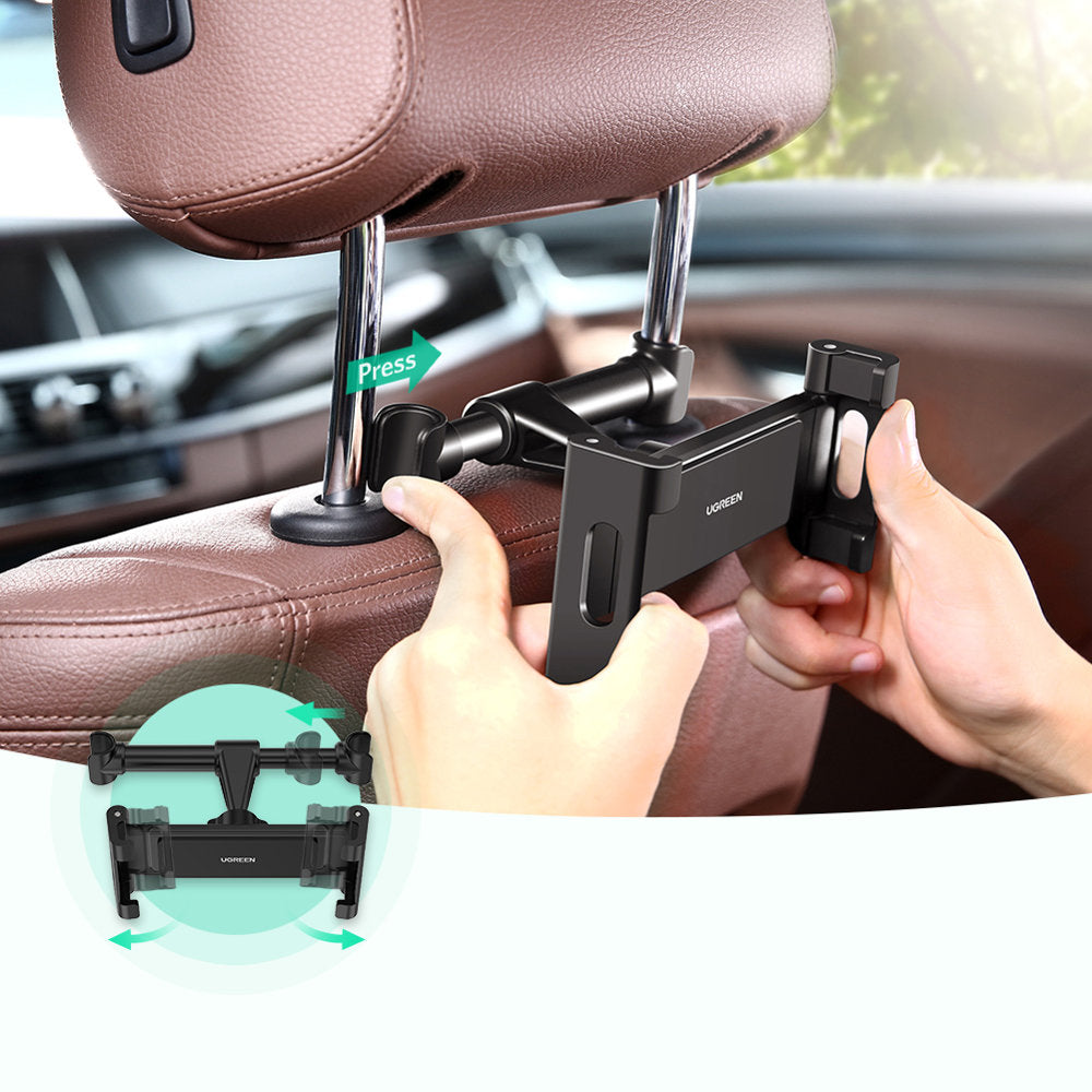 Auto-Kopfstützenhalter für Telefon und Tablet Ugreen LP160, Schwarz