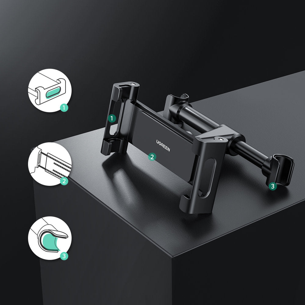 Auto-Kopfstützenhalter für Telefon und Tablet Ugreen LP160, Schwarz