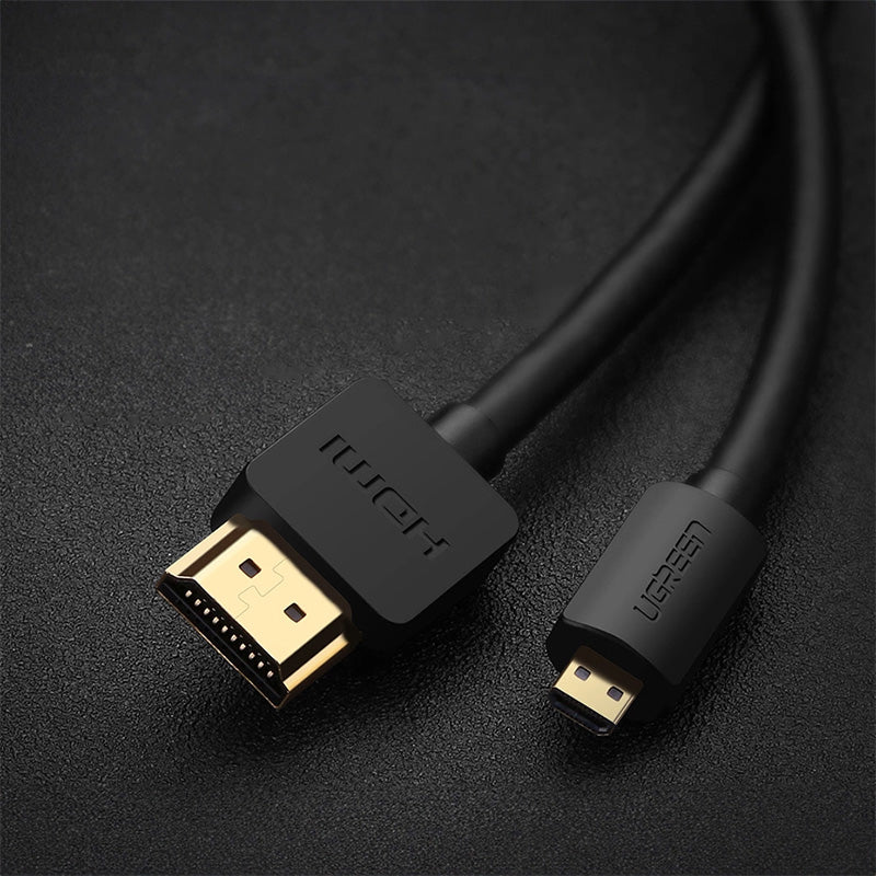 Kabel Ugreen HD127 micro HDMI - HDMI 2.0, 4k 60Hz, 2m, Schwarz