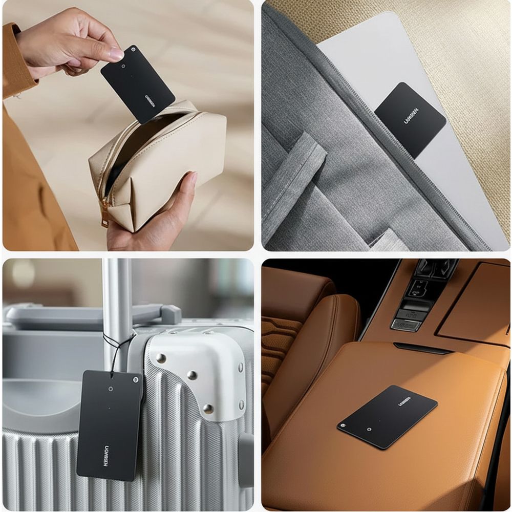 Bluetooth-Ortungsgerät / Tracker auf Bluetooth, Karte für Apple My Find, Ugreen Smart Finder CM817, Schwarz