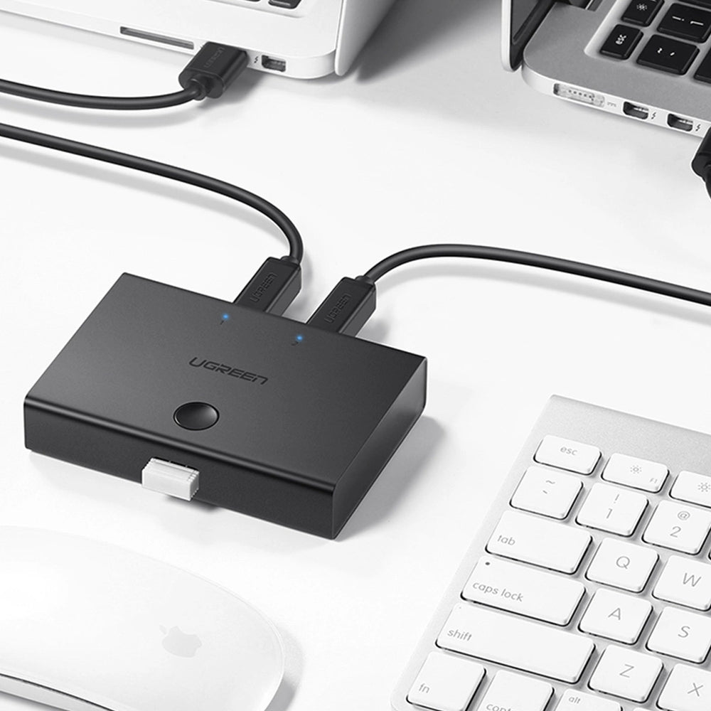 Switch Ugreen Sharing Switch 2in1 Out 30345, 2xUSB-B - USB-A, Schwarz