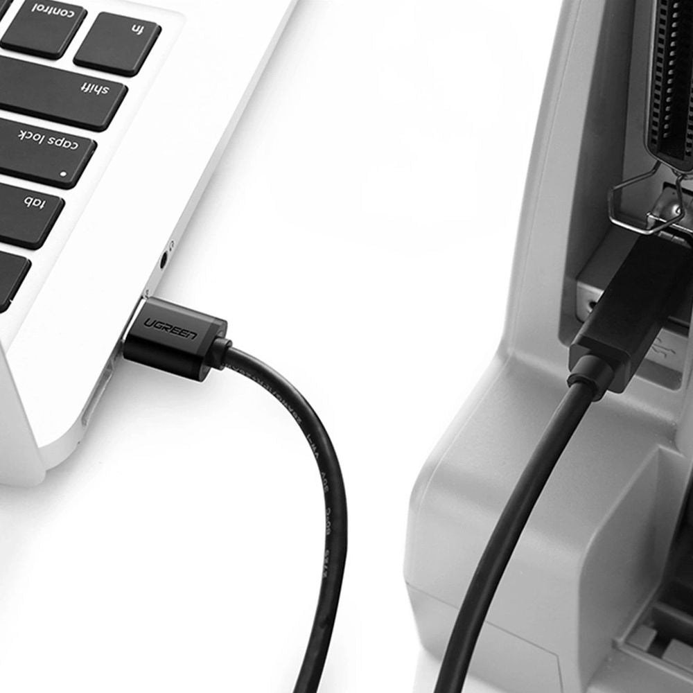Druckerkabel USB-A 3.0 (Stecker) auf USB Typ B (Stecker), Ugreen US210, 1 m, Schwarz