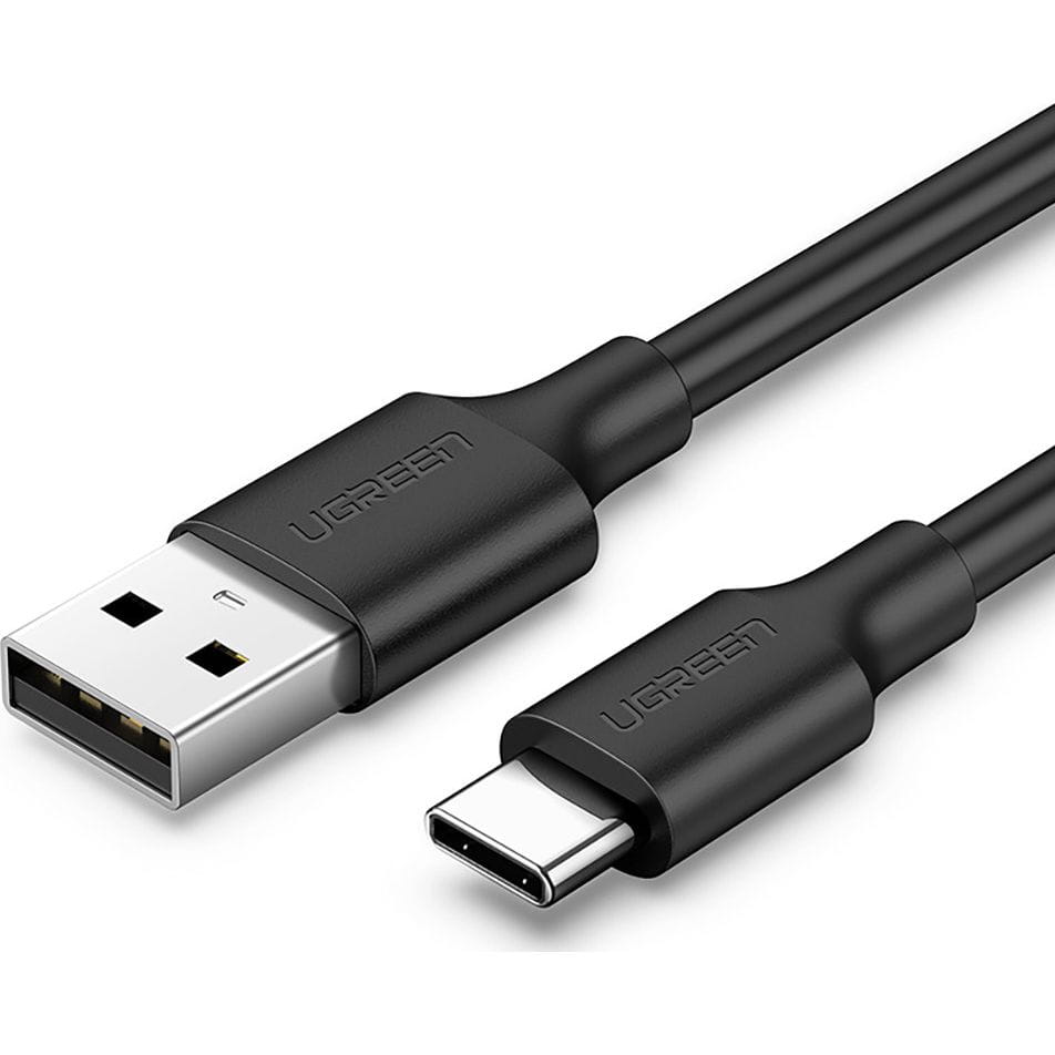 Kabel USB-A zu USB-C, Ugreen US287, QC 3.0, 3A, 0,25 m, Schwarz