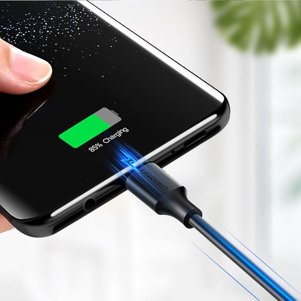 Kabel USB-A zu USB-C, Ugreen US287, QC 3.0, 3A, 0,25 m, Schwarz