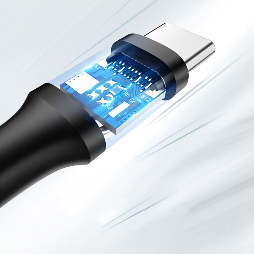 Kabel USB-A zu USB-C, Ugreen US287, QC 3.0, 3A, 0,25 m, Schwarz