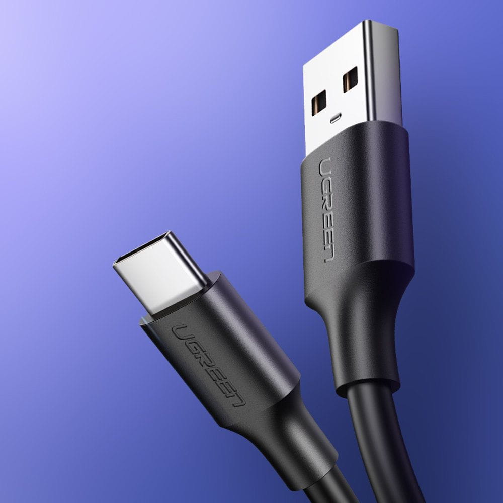 Kabel USB-A zu USB-C, Ugreen US287, QC 3.0, 3A, 0,25 m, Schwarz