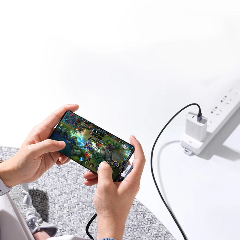 Abgewinkeltes Kabel (90°) USB-A zu USB-C, Ugreen US385, 5Gb/s, 3A, 1m, Schwarz