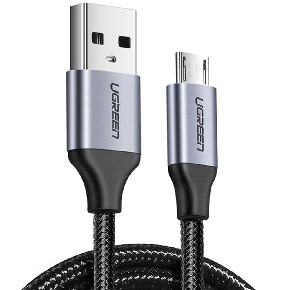 Kabel USB-A zu Micro-USB, 1m, QC 3.0, 2.4A, Ugreen, Schwarz