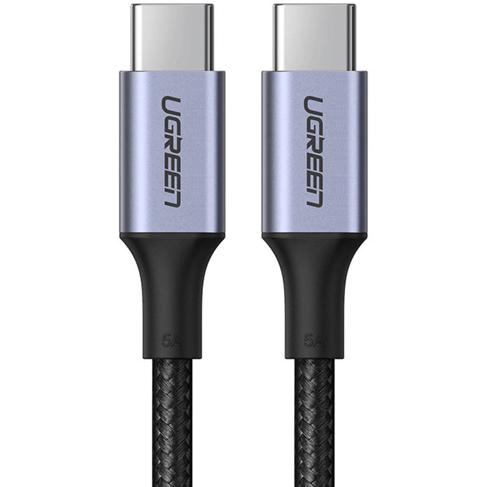Ladekabel / Datenkabel USB-C zu USB-C, Ugreen, 100W, QC, PD, FCP, 5A. 0.5m, Grau