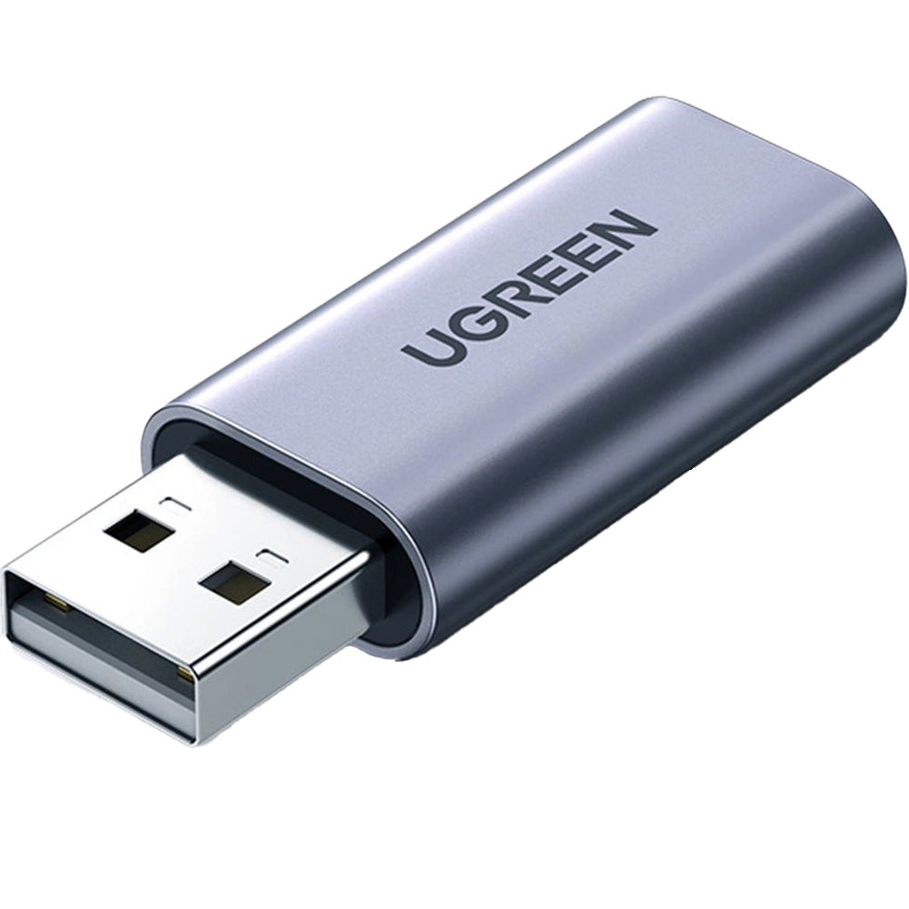 Externe Soundkarte / Audio-Adapter Ugreen CM383 USB-A 2.0 für mini jack 3,5 mm, Grau