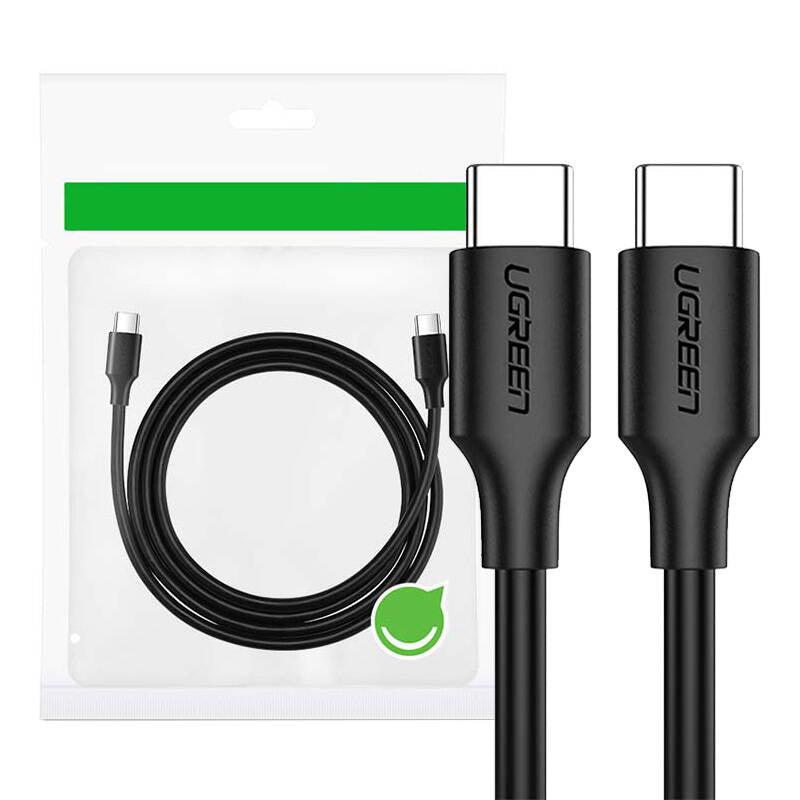 Ugreen vernickeltes Kabel USB-C zu USB-C, 1m, Schwarz