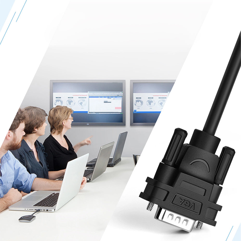 VGA Splitter (Stecker) auf 2x VGA (Buchse), Ugreen Video Splitter 40254, Schwarz