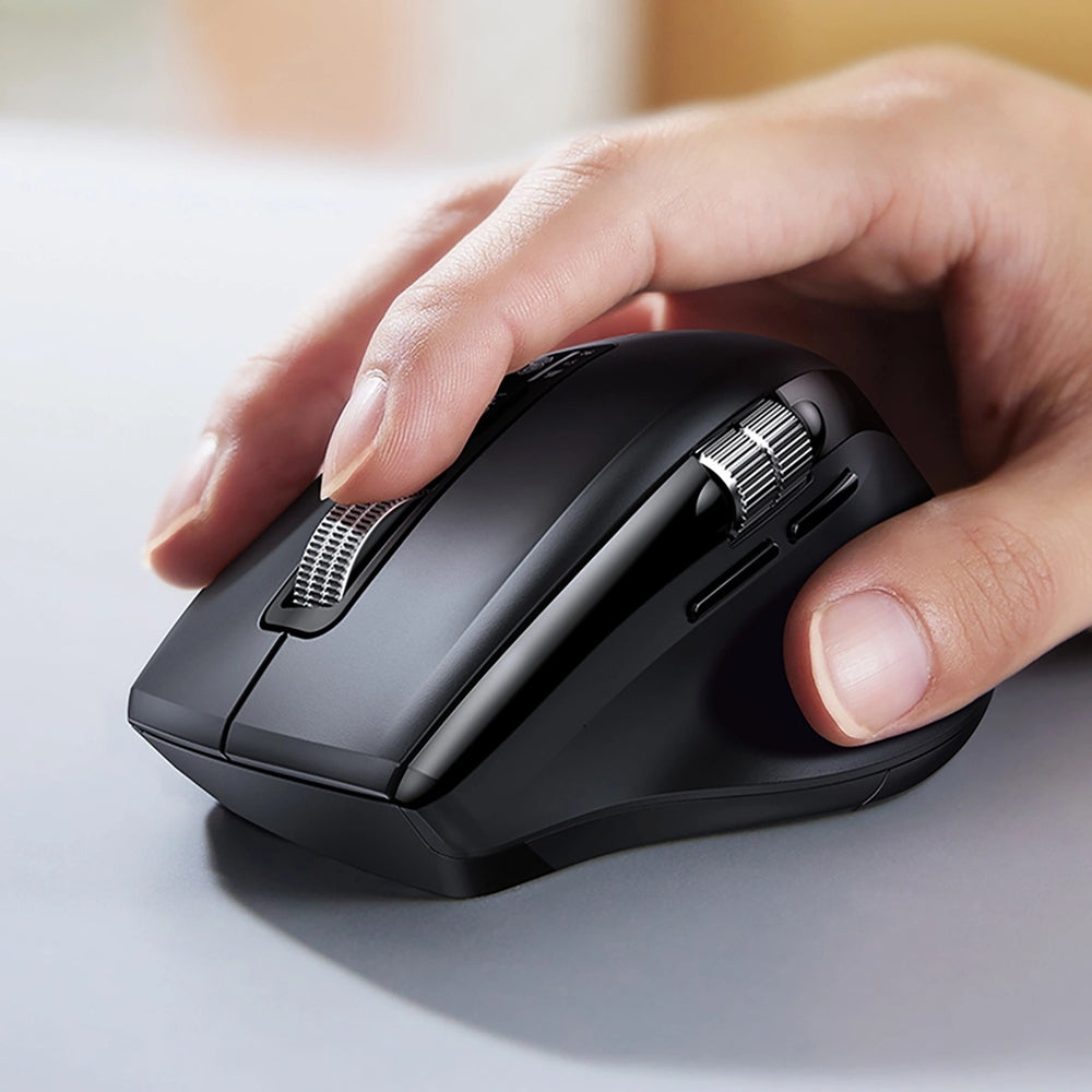 Kabellose optische Maus, Ugreen Wireless Optical Mouse, Bluetooth 5.4 / USB 2.4 GHz 5000 DPI, Schwarz
