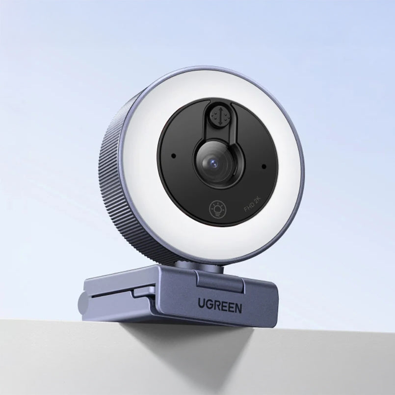 Ugreen CM910 Webcam mit Mikrofon für Laptops, 2K, 30 FPS, USB, LED