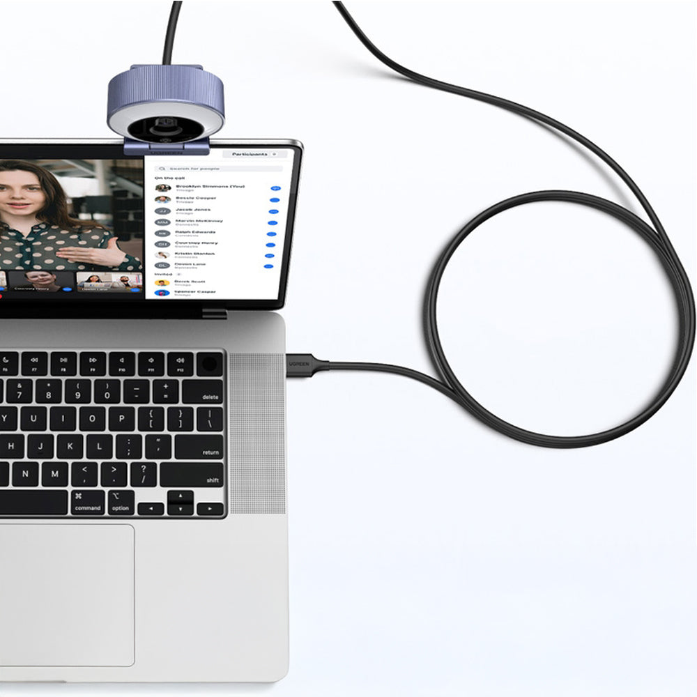 Ugreen CM910 Webcam mit Mikrofon für Laptops, 2K, 30 FPS, USB, LED