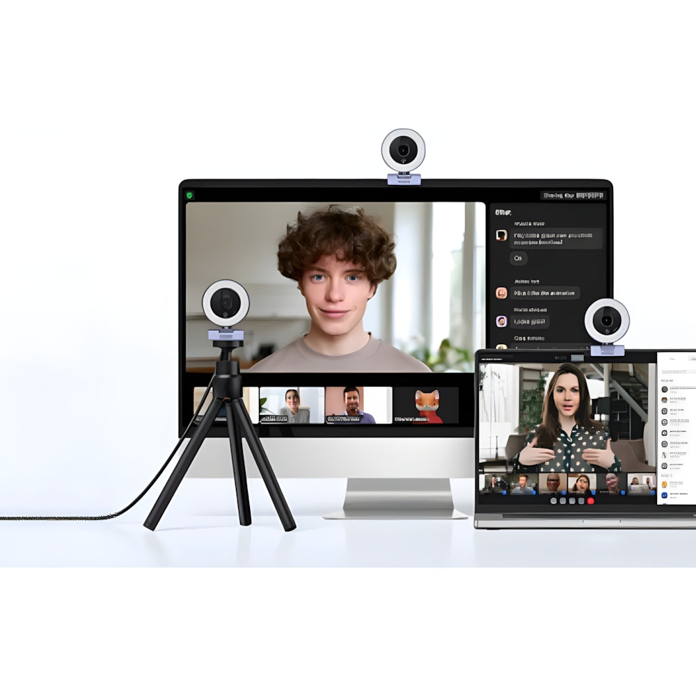 Ugreen CM910 Webcam mit Mikrofon für Laptops, 2K, 30 FPS, USB, LED