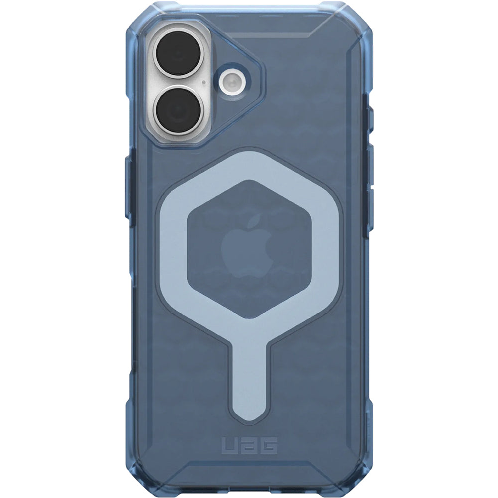 Handyhülle für iPhone 17, Urban Armor Gear Essential Armor Mag, Transluzent mit Blau