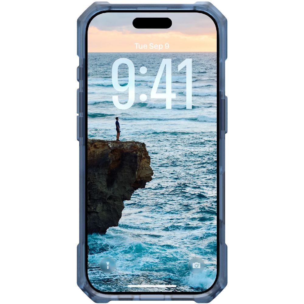 Handyhülle für iPhone 17, Urban Armor Gear Essential Armor Mag, Transluzent mit Blau