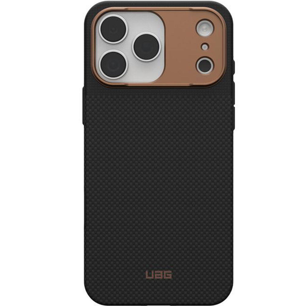Handyhülle für iPhone 17 Pro Max, Urban Armor Gear UAG Fibr Armr MagSafe, Schwarz / Braun