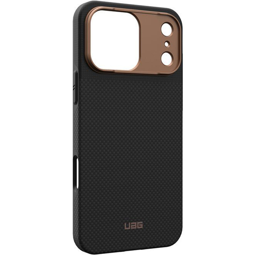 Handyhülle für iPhone 17 Pro Max, Urban Armor Gear UAG Fibr Armr MagSafe, Schwarz / Braun