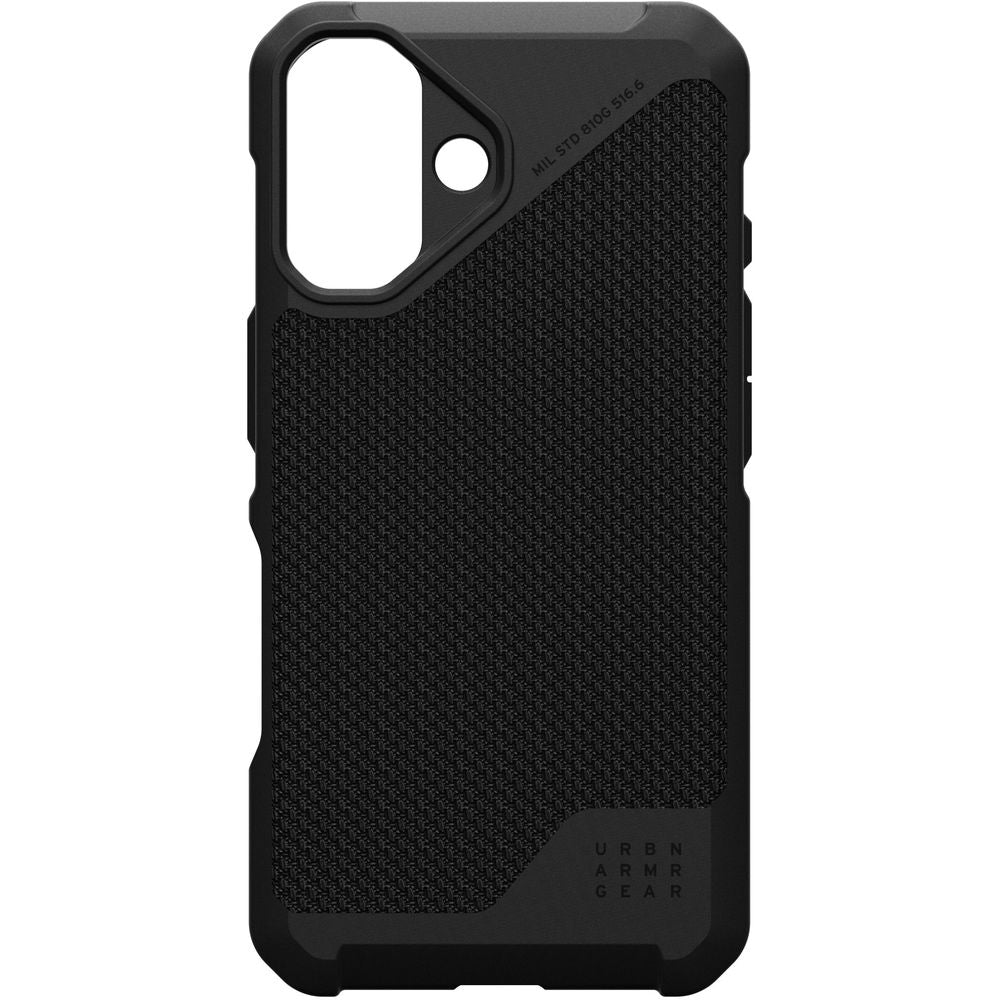 Handyhülle für iPhone 16, Urban Armor Gear Metropolis LT Mag mit MagSafe, Schwarz mit Kevlar