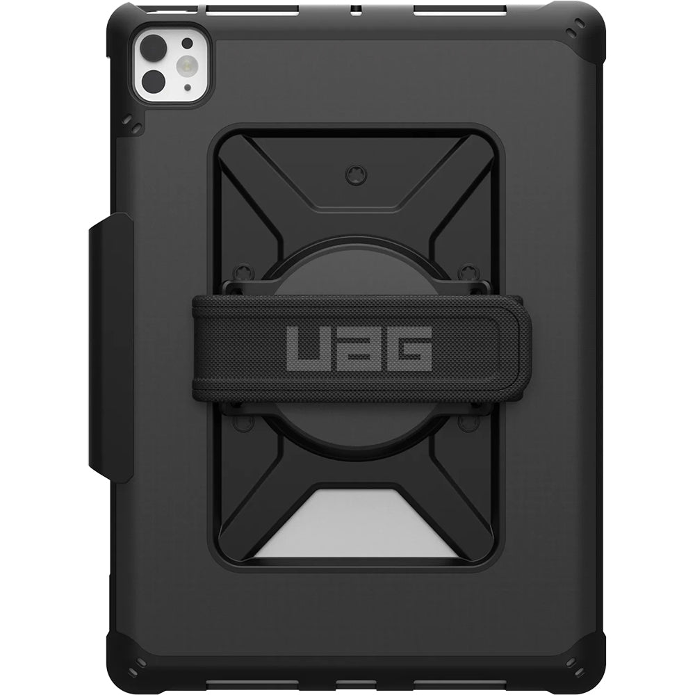 Robuste Schutzhülle für iPad Pro 11" 2025 / 2024, UAG Metropolis Hand Strap, mit 360° Handriemen, Schwarz