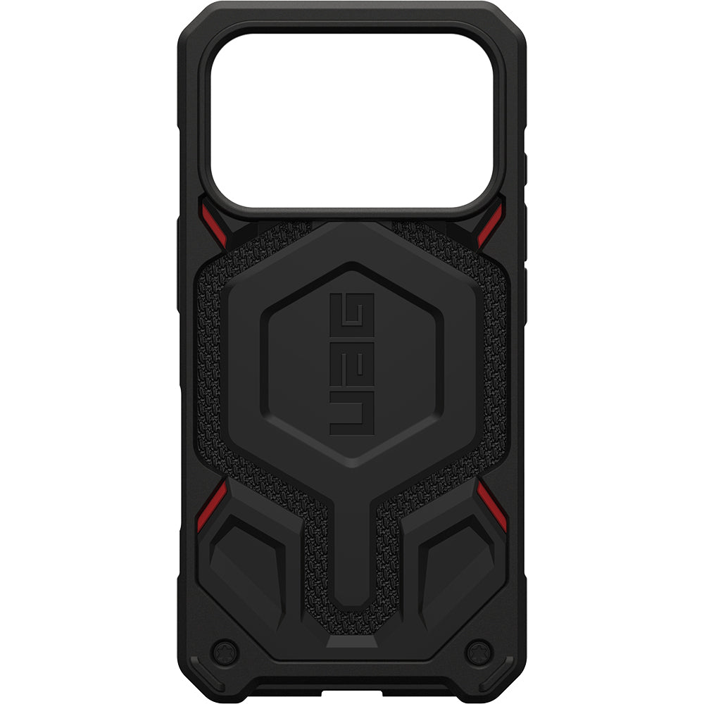 Handyhülle für iPhone 17 Pro, Urban Armor Gear Monarch Pro Mag mit MagSafe, Schwarz mit Kevlar