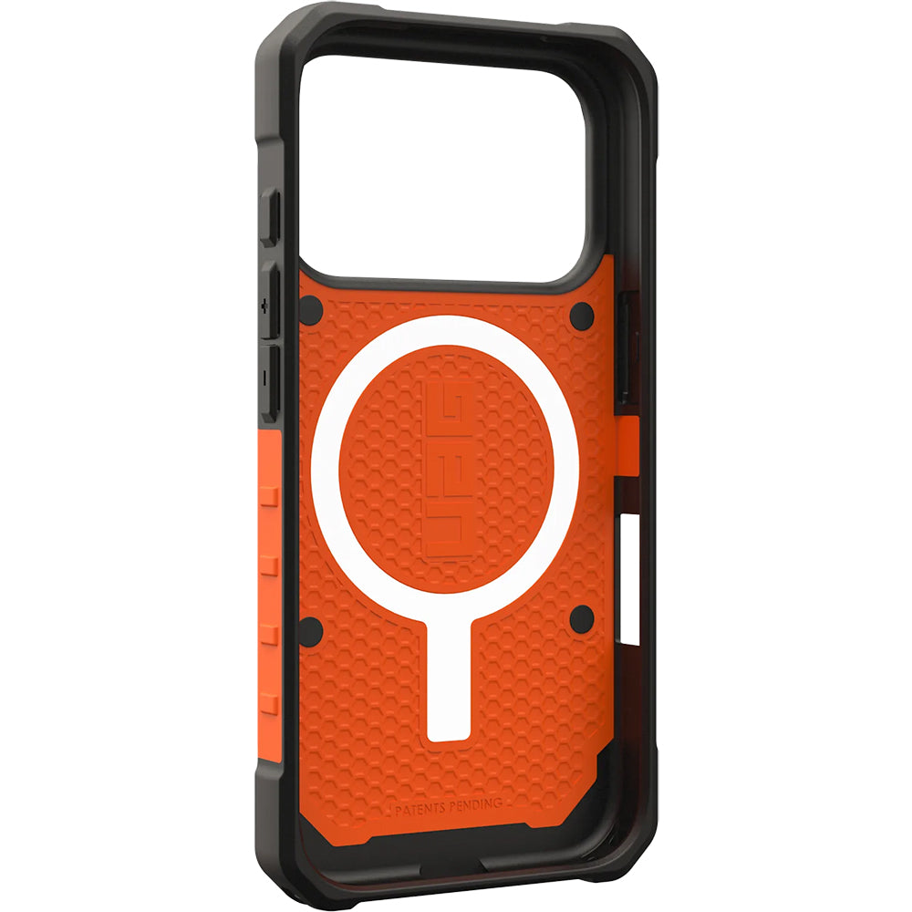 Handyhülle für iPhone 17 Pro, Urban Armor Gear Pathfinder Mag mit MagSafe, Orange mit Schwarzen Elementen