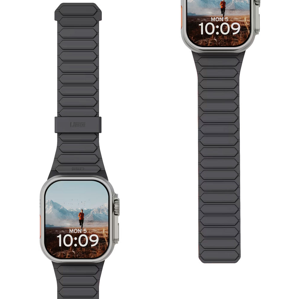 Armband für Apple Watch 49/46/45/44 mm, Urban Armor Gear Pathfinder, Rot-Graphite