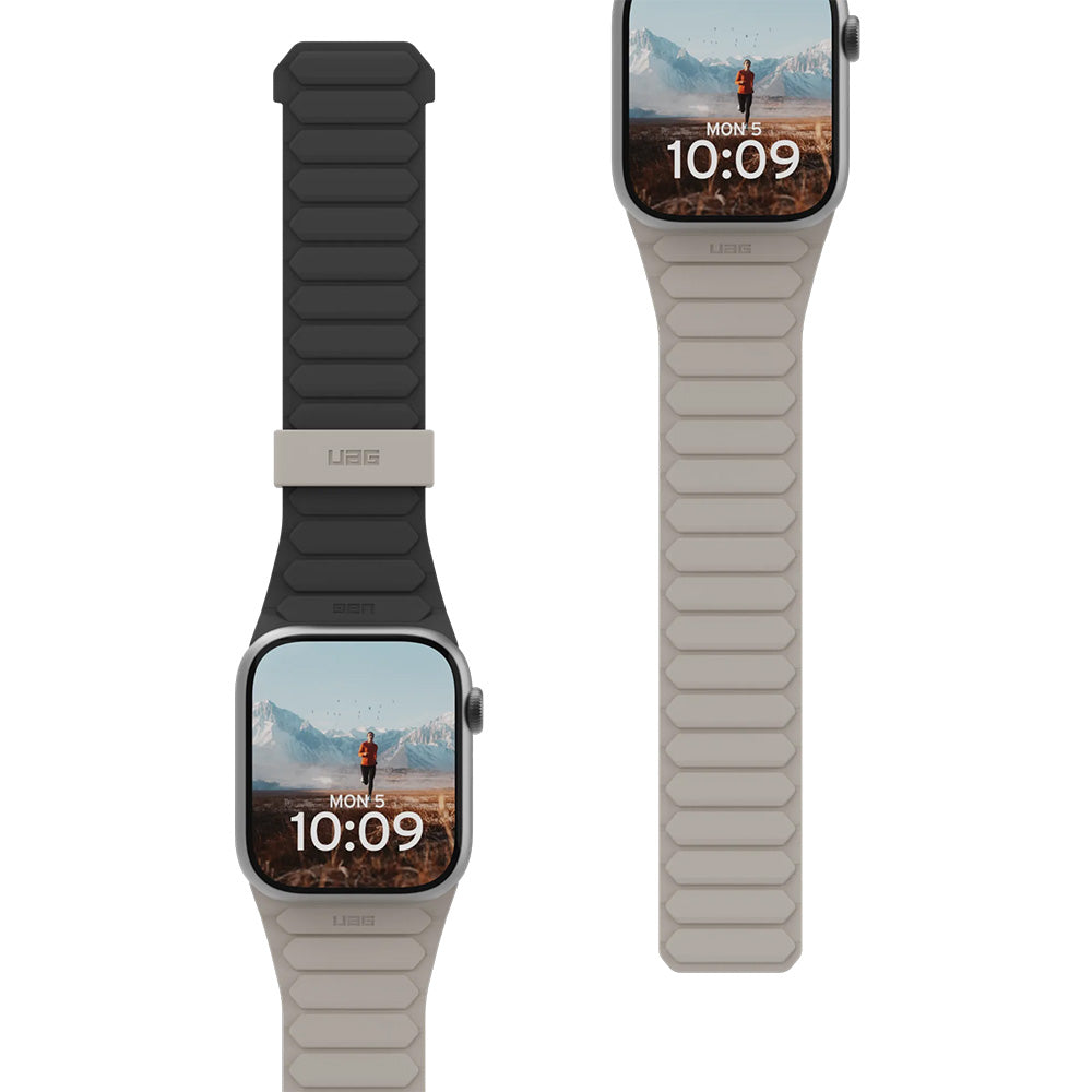 Armband für Apple Watch 49/46/45/44 mm, Urban Armor Gear Pathfinder, Schwarz-Grau