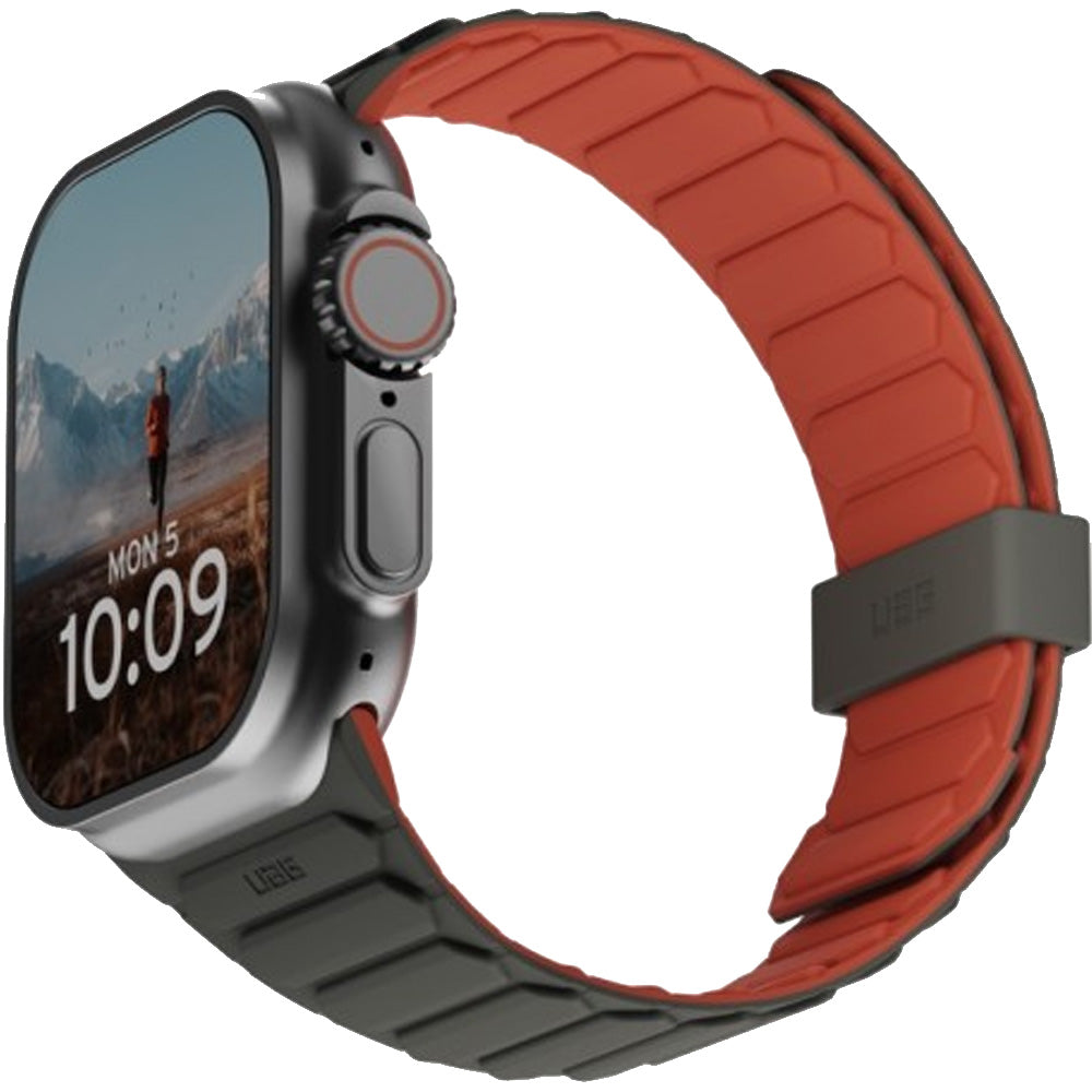 Armband für Apple Watch 49/46/45/44 mm, Urban Armor Gear Pathfinder, Orange-Grün