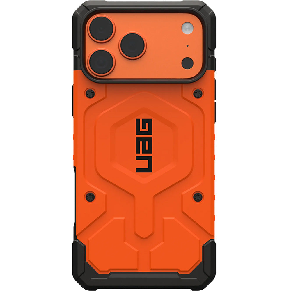 Handyhülle für iPhone 17 Pro Max, Urban Armor Gear Pathfinder Mag mit MagSafe, Orange mit Schwarzen Elementen