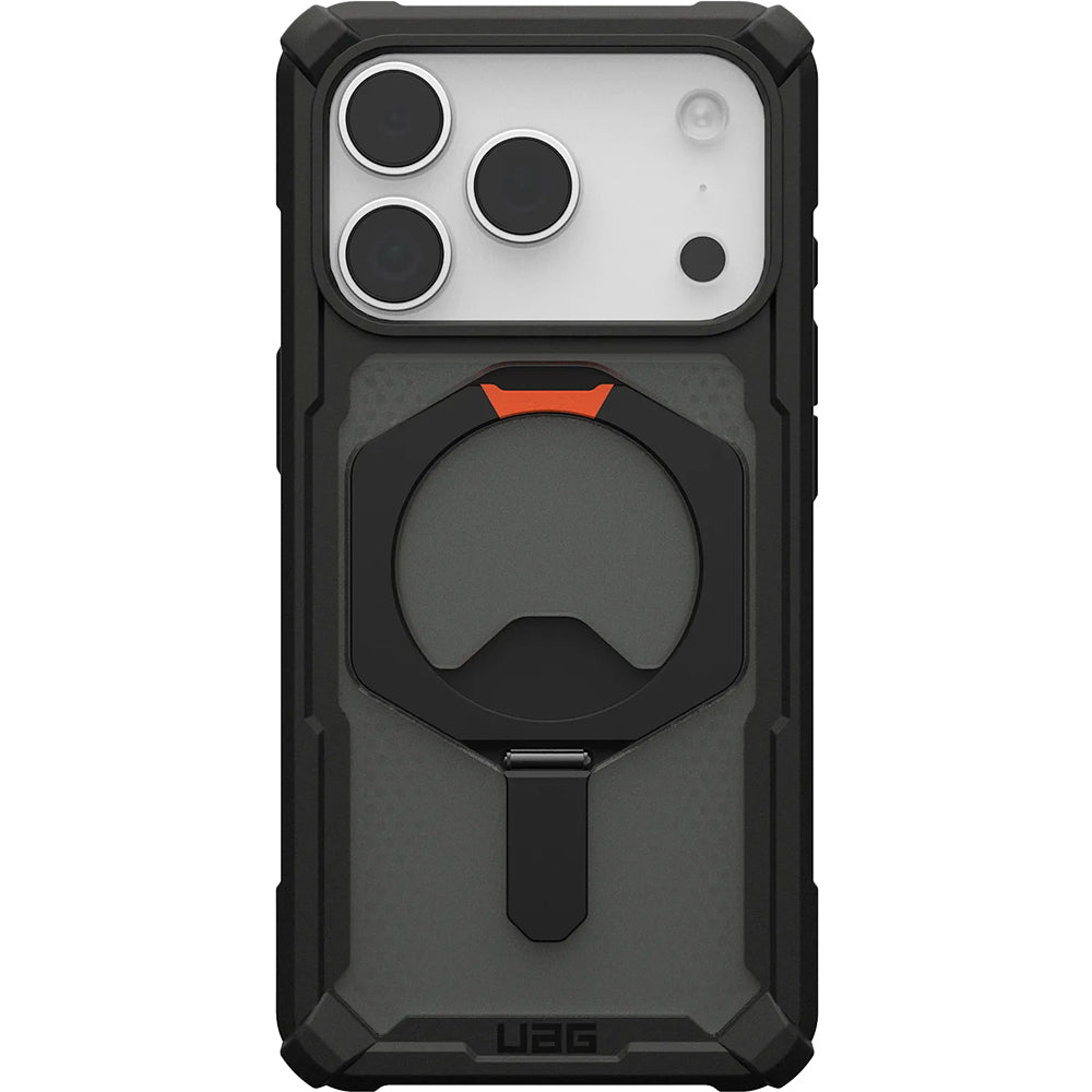 Handyhülle für iPhone 18 Pro / 17 Pro, UAG Plasma XTE Mag mit MagSafe, Grau mit schwarzen Rahmen